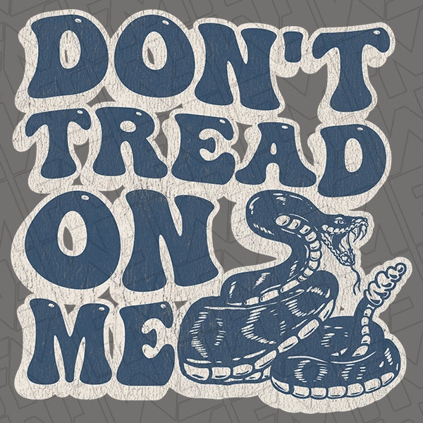 Don't Tread on Me Patriotic DTF Transfer applied to a shirt