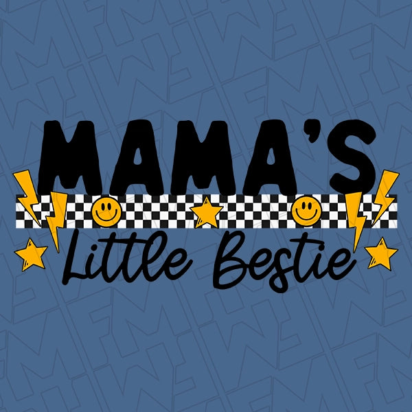 Mamas Little Bestie Checker Smilies Mommy