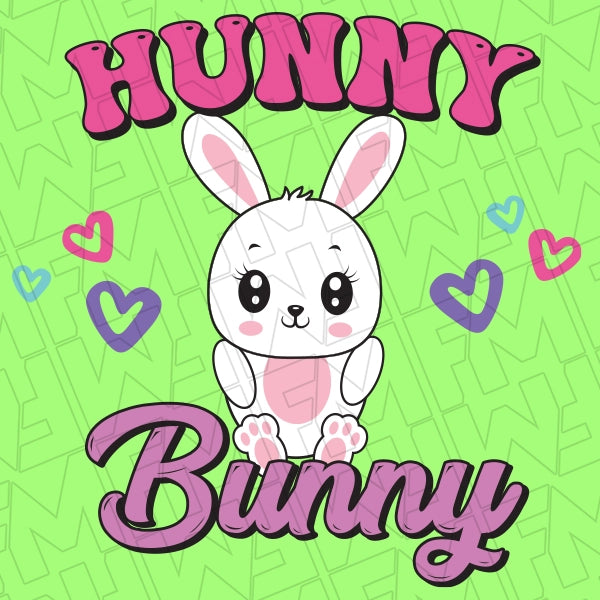 Hunny Bunny with Hearts Kid's DTFTranfser