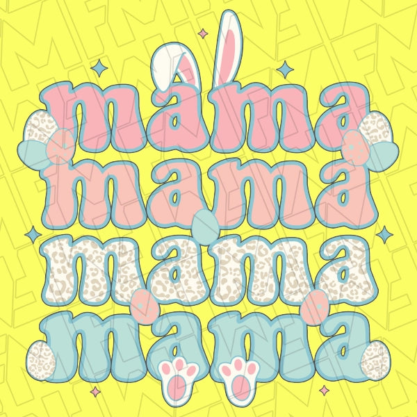 Easter Mama Mommy Me DTF Transfer applied to a shirt